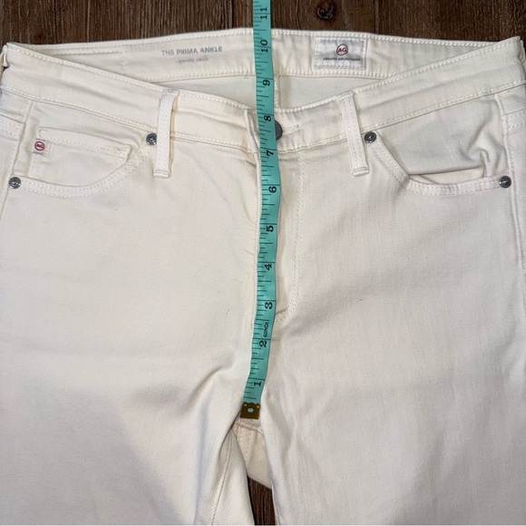 AG The Prima Ankle Jean Cream Slim Low Rise - Picture 5 of 11